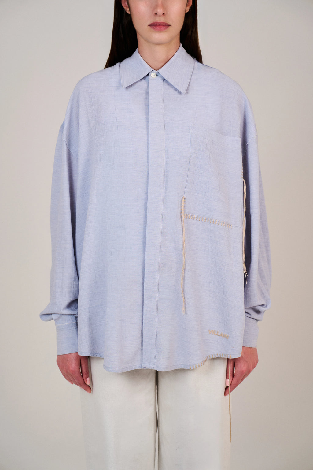 Camicia Cotone Crinkle — Federico Cina VILLANI