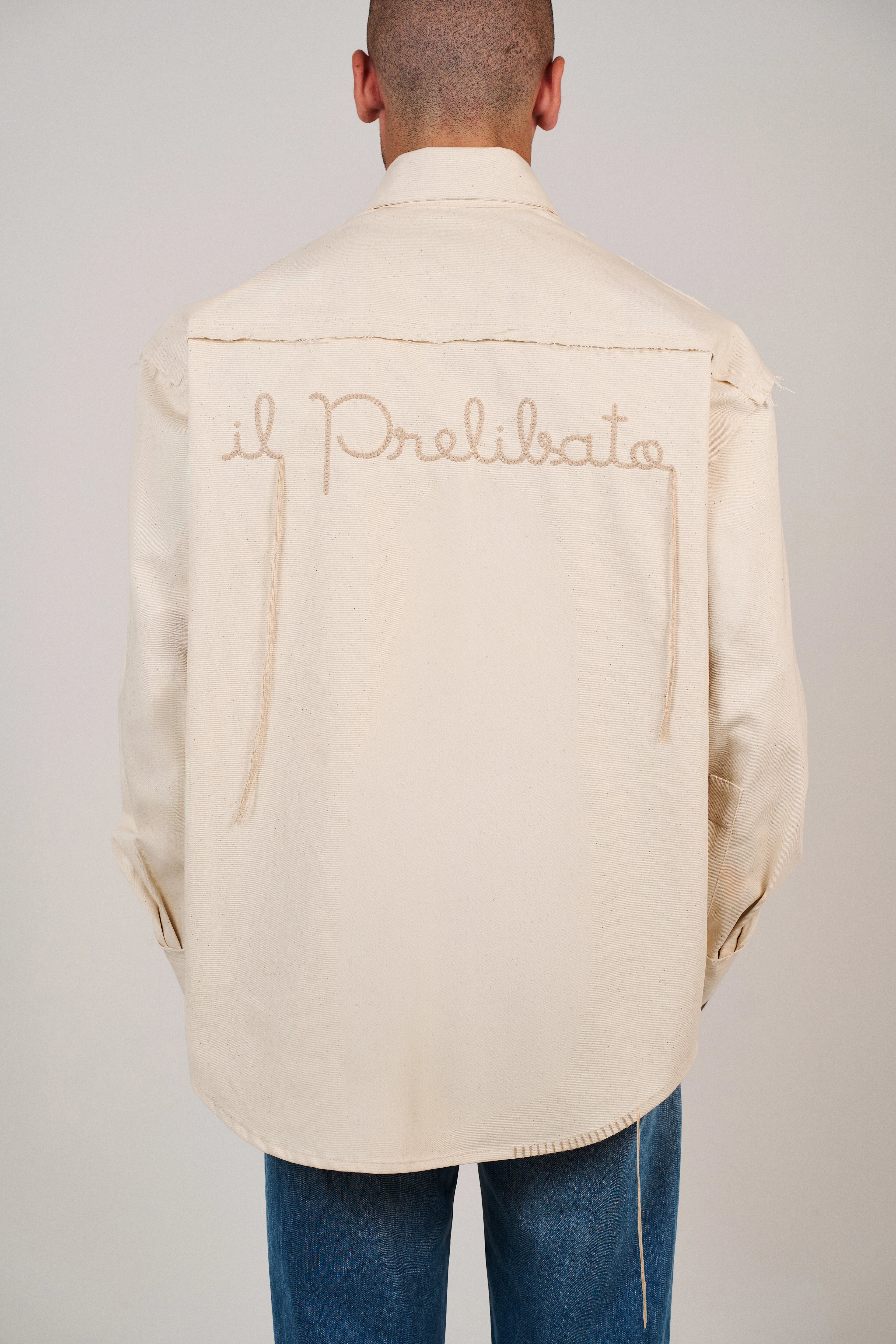 Camicia in Denim Ecru — Federico Cina VILLANI