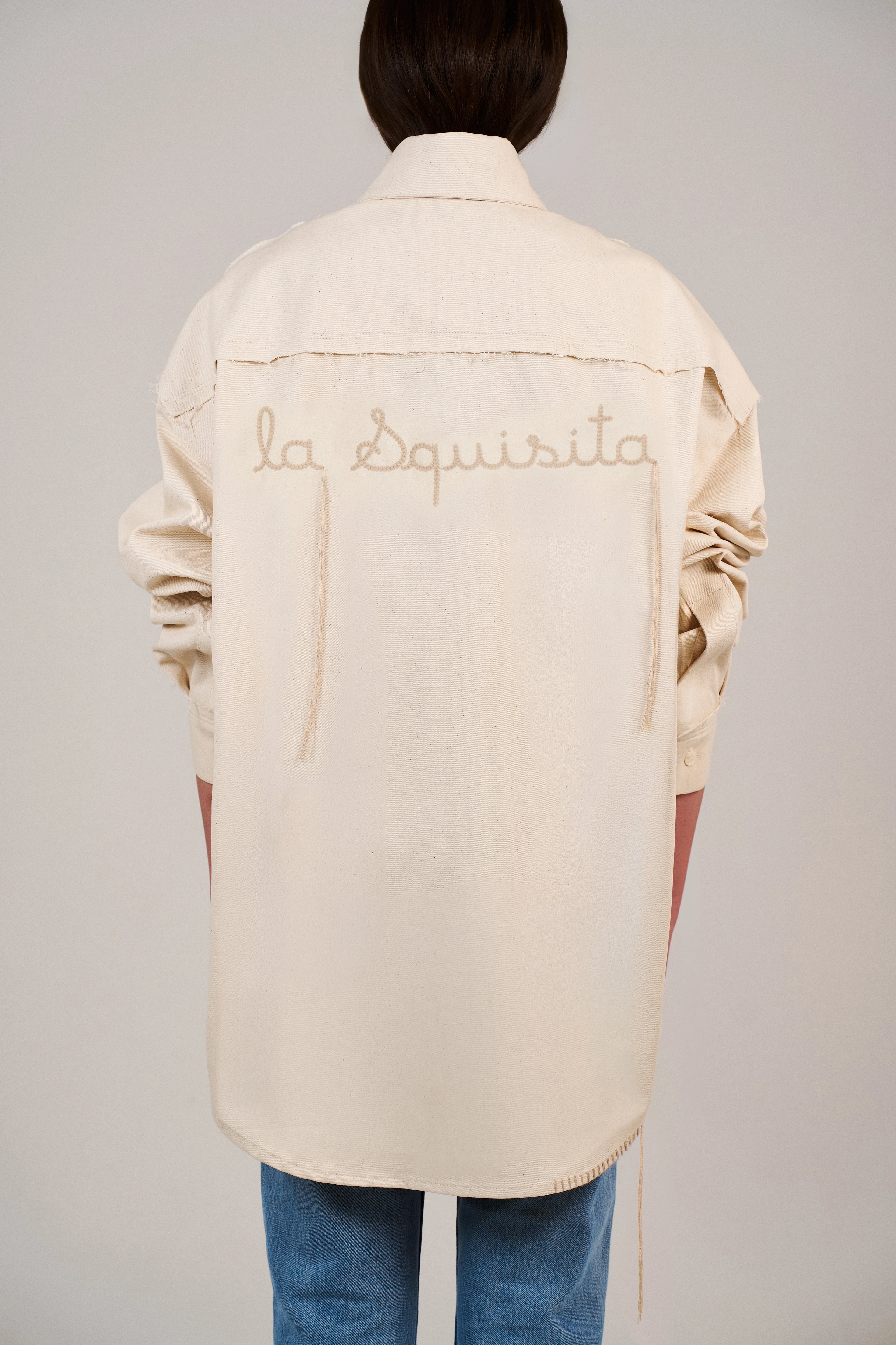 Camicia in Denim Ecru — Federico Cina VILLANI