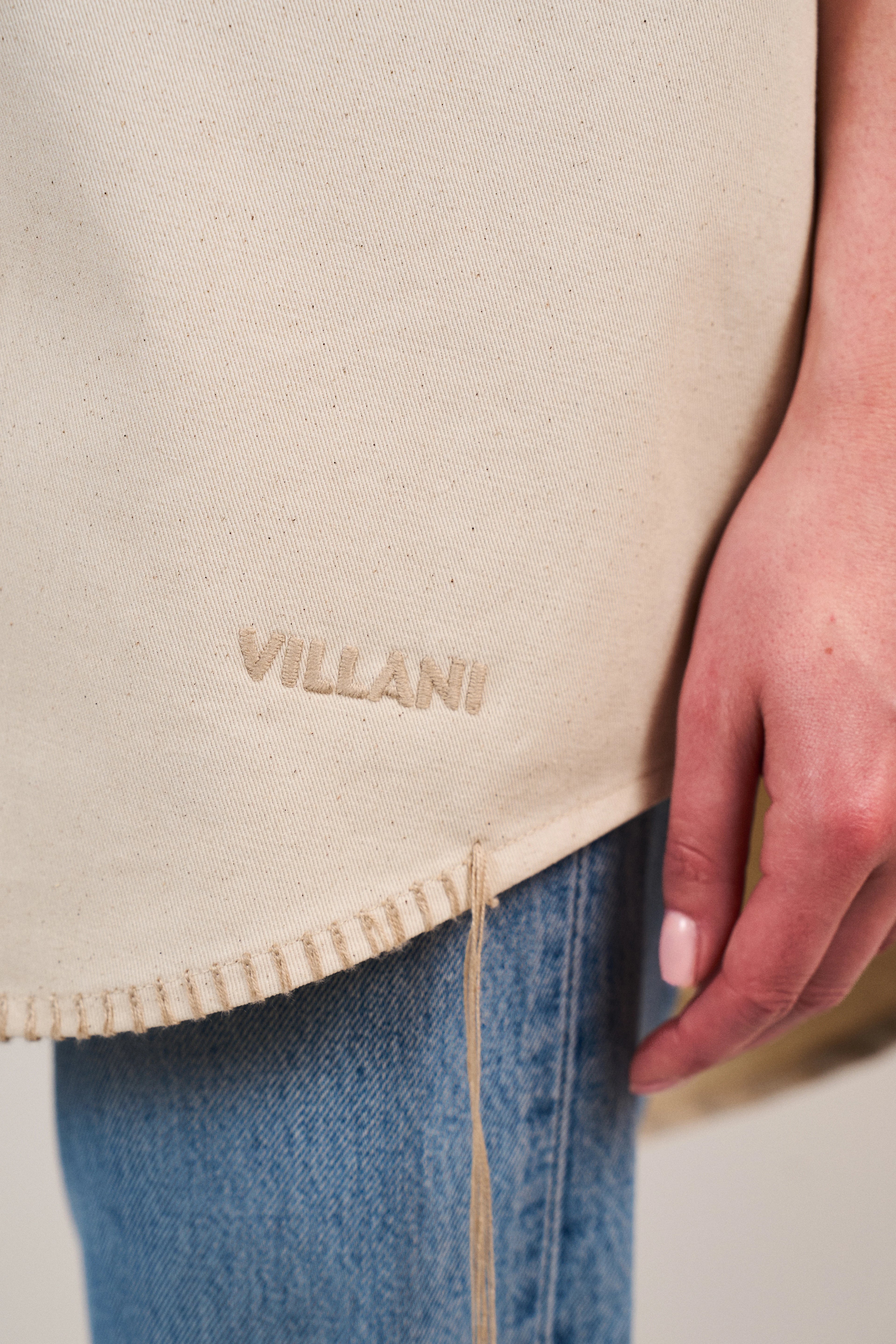 Camicia in Denim Ecru — Federico Cina VILLANI